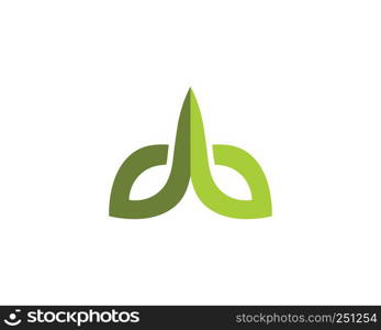 Logos of green Tree leaf ecology nature element vector