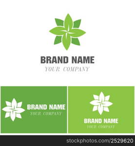 Logos of green Tree leaf ecology nature element vector