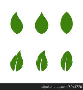 Logos of green Tree leaf ecology nature element vector