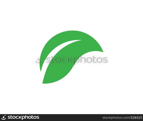 Logos of green Tree leaf ecology nature element vector