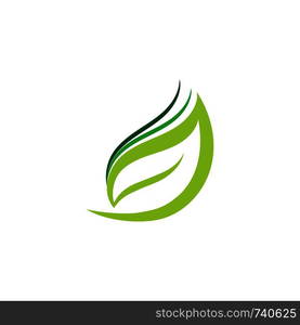 Logos of green Tree leaf ecology nature element vector