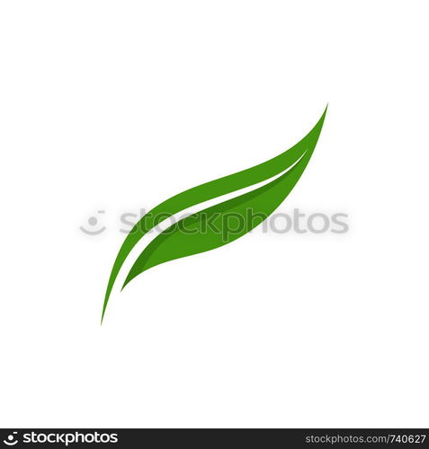 Logos of green Tree leaf ecology nature element vector