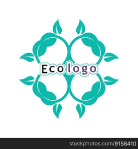 Logos of green Tree leaf ecology nature element vector