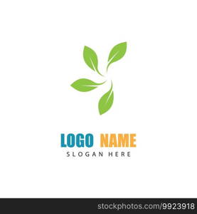 Logos of green Tree leaf ecology nature element vector