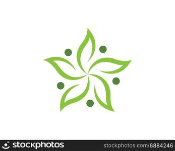 Logos of green tree leaf ecology nature icon. Logos of green tree leaf ecology nature element vector icon