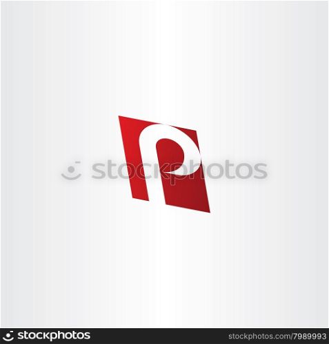logotype letter p red logo vector element company name