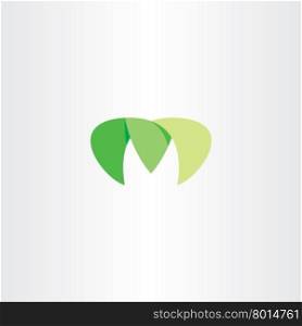 logotype m green m letter logo icon vector element brand