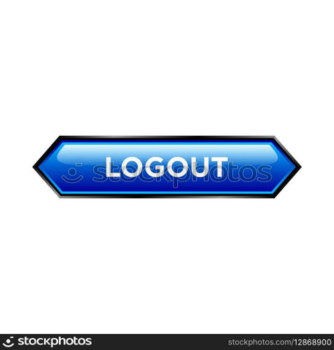 logout button website vector template