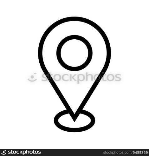 lokator icon, map pin vector logo template
