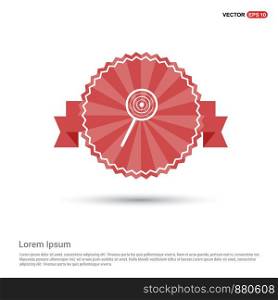 lollipop Icon - Red Ribbon banner