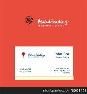 Lollypop logo Design with business card template. Elegant corporate identity. - Vector