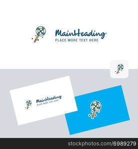 Lollypop vector logotype with business card template. Elegant corporate identity. - Vector