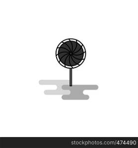 Lollypop Web Icon. Flat Line Filled Gray Icon Vector