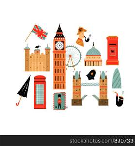 London abstract background, design with Big Ben, Tower, Westminster Abbey etc.. London abstract design with Big Ben, Tower
