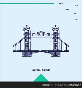 LONDON BRIDGE skyline vector illustration