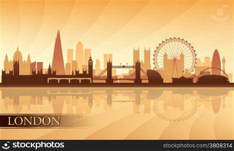 London city skyline silhouette background, vector illustration&#xA;
