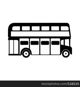 London double decker bus icon in simple style on a white background. London double decker bus icon, simple style