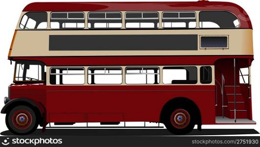 London Double Decker red bus. Vector illustration