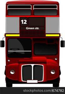 London double Decker red bus. Vector illustration