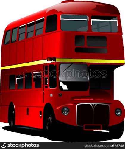 London double Decker red bus. Vector illustration