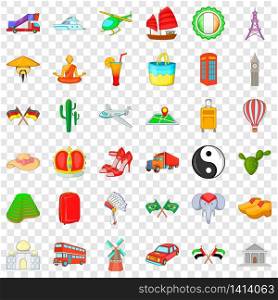 London icons set. Cartoon style of 36 london vector icons for web for any design. London icons set, cartoon style