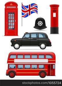 london set icons vector illustration isolated on white background