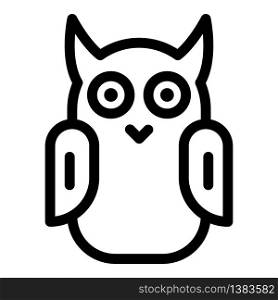 Long eared owl icon. Outline long eared owl vector icon for web design isolated on white background. Long eared owl icon, outline style