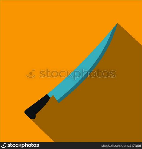 Long knife icon. Flat illustration of long knife vector icon for web. Long knife icon, flat style