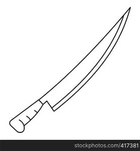 Long knife icon. Outline illustration of long knife vector icon for web. Long knife icon, outline style