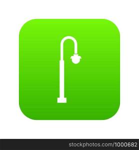 Long lantern icon digital green for any design isolated on white vector illustration. Long lantern icon digital green