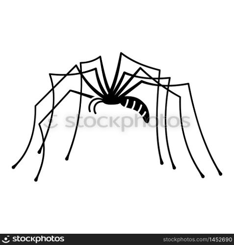 Long leg spider icon. Simple illustration of long leg spider vector icon for web design isolated on white background. Long leg spider icon, simple style