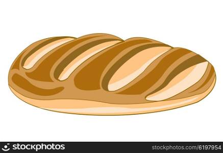 Long loaf of bread. Long loaf of bread on white background is insulated
