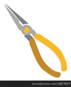 Long nose pliers, illustration, vector on white background.
