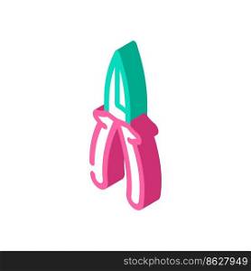 long nose pliers isometric icon vector. long nose pliers sign. isolated symbol illustration. long nose pliers isometric icon vector illustration
