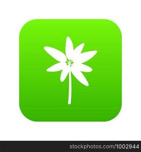 Long palm icon digital green for any design isolated on white vector illustration. Long palm icon digital green