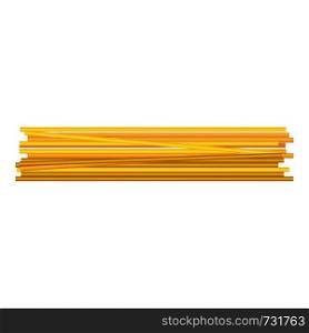 Long pasta icon. Realistic illustration of long pasta vector icon for web design isolated on white background. Long pasta icon, realistic style