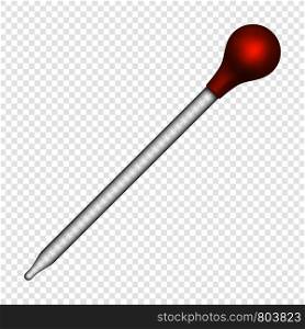 Long pipette icon. Realistic illustration of long pipette vector icon for web design. Long pipette icon, realistic style