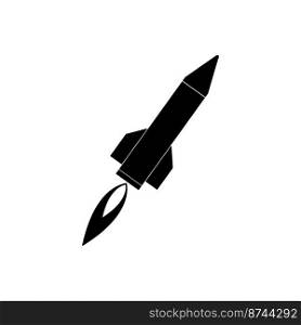 long-range missile icon vector illustration simple design