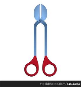 Long scissors icon. Cartoon of long scissors vector icon for web design isolated on white background. Long scissors icon, cartoon style