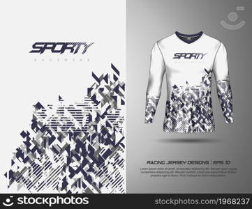 Long sleeve Tshirt sport background for extreme jersey team, racing, cycling, football, motocross, gaming, backdrop, wallpaper.