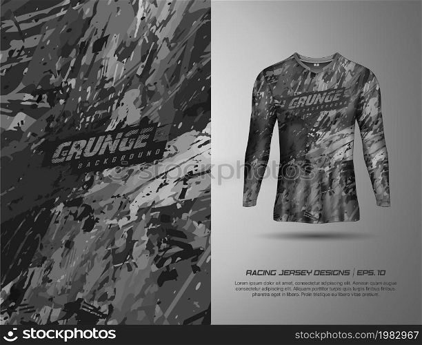 Long sleeve Tshirt sport background for extreme jersey team, racing, cycling, football, motocross, gaming, backdrop, wallpaper.