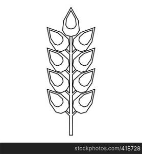 Long spica icon. Outline illustration of long spica vector icon for web. Long spica icon, outline style