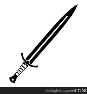 Long sword icon. Simple illustration of long sword vector icon for web. Long sword icon, simple style