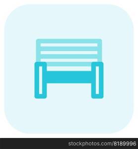Long wooden bench or chair.