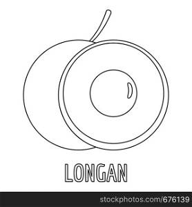 Longan icon. Outline illustration of longan vector icon for web. Longan icon, outline style.