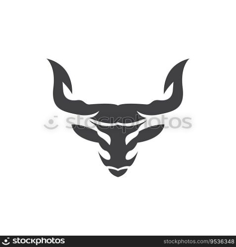 Longhorn Logo, Texas Bull West Country Old Vintage Design Illustration