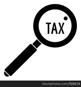 Look at tax icon. Simple illustration of look at tax vector icon for web. Look at tax icon, simple style
