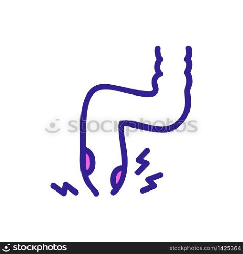 looseness diarrhea icon vector. looseness diarrhea sign. color symbol illustration. looseness diarrhea icon vector outline illustration