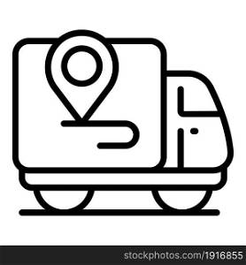 Lorry delivery icon outline vector. Fast truck. Shipment service. Lorry delivery icon outline vector. Fast truck