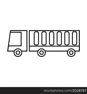 Lorry silhouette icon. Dump truck. Container transport. White shape. Business concept. Vector illustration. Stock image. EPS 10.. Lorry silhouette icon. Dump truck. Container transport. White shape. Business concept. Vector illustration. Stock image.